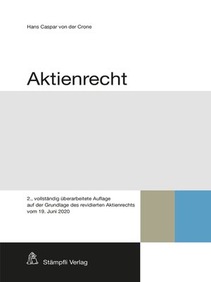 cover image of Aktienrecht